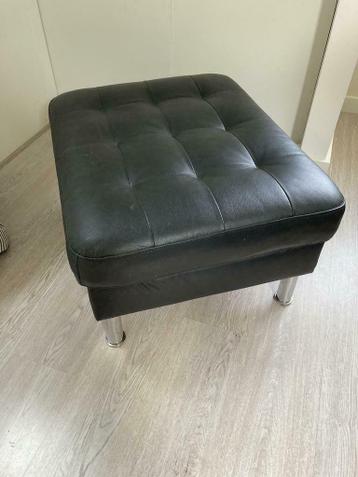 Landskrona poef ikea zwart leer - afbeelding 2 Landskrona poef ikea zwart leer - afbeelding 2