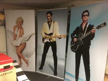 Roy Orbison, Elvis Presley, Marilyn Monroe standups groot !!