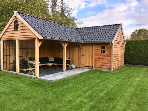 Eikenhouten tuinkamer Cottage stijl!, Tuin en Terras, Tuinhuizen, Nieuw, Tuinhuis, 500 cm of meer, 200 tot 400 cm, 2 ramen