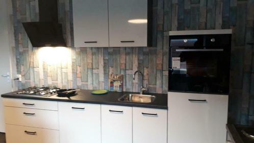 keuken wit glans 290cm incl. blad, bak en 5 inbouwapp., Huis en Inrichting, Keuken | Complete keukens, Nieuw, Enkelwandige keuken