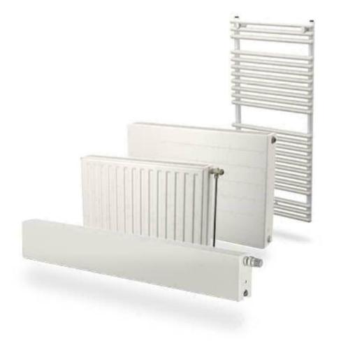 Radiator GOEDKOOP! OUTLET! Design Vlak Verticaal Zwart Wit, Doe-het-zelf en Verbouw, Verwarming en Radiatoren, Nieuw, Radiator