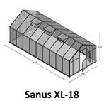 Broeikas Sanus XL-18 (18,6m²) Hobbykas Polycarbonaat