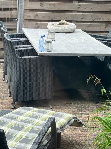 Tuinset met zes stoelen