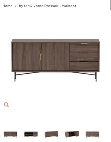 Gratis Fonq Walnoot Dressoir (excl. ladebegeleiders)