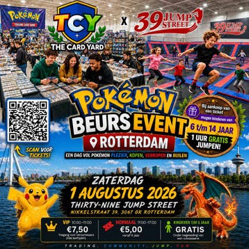 Pokémon Beurs Rotterdam – Zat. 1 aug. 2026 | Tickets te koop