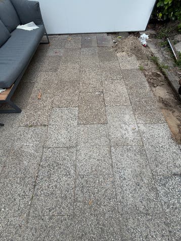 Gebruikte grind terrastegels van beton 60-30