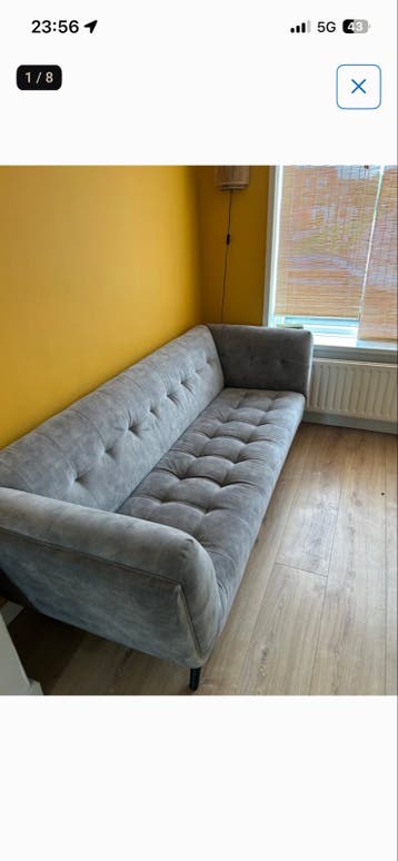 Stijlvolle Grijze Bank - Zo goed als nieuw