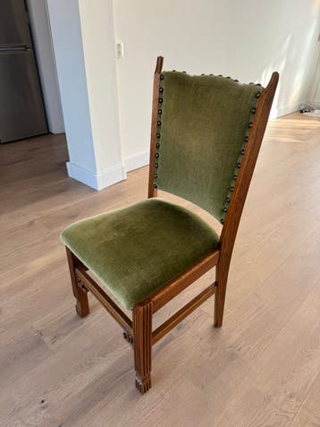 Groene eetkamer stoelen (4 stuks)