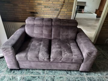 Brown fabric couch 165 cm