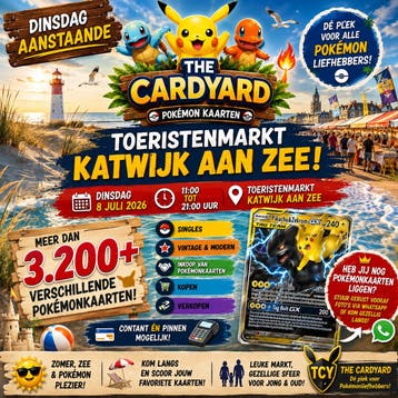 Pokémon kaarten dinsdag Toeristenmarkt Katwijk aan Zee