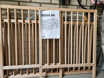 Kinderbedje, houtkleur, Ikea, nieuw