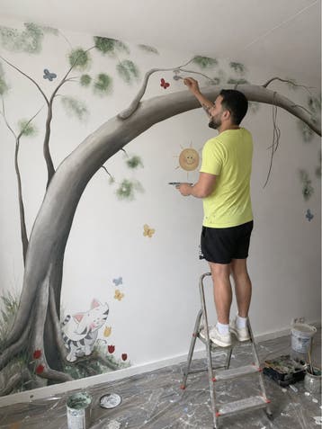 Wall art, muur schildering