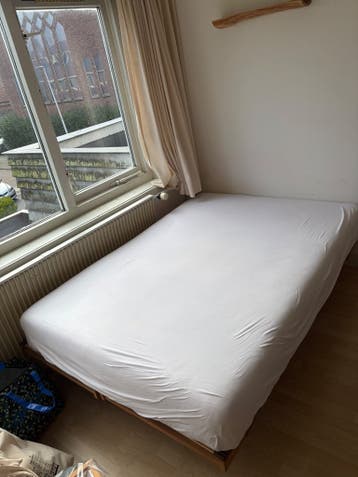 Twijfelaar met dubbele houten lattenbodem (130 x 190)