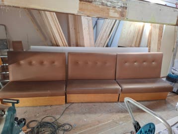 3x Wandbanken - 125cm breed - Afhalen in Bleskensgraaf