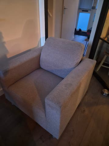 Comfortabele grijze fauteuil - Zo goed als nieuw