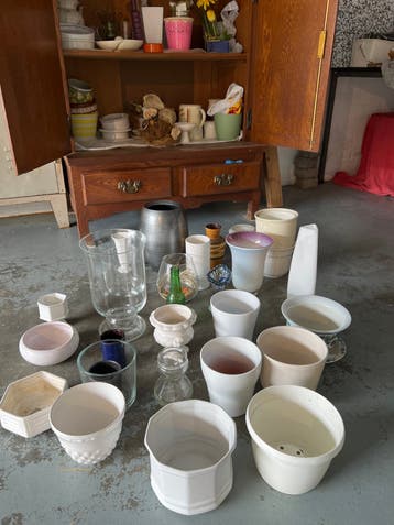 Diverse vazen en potten - Groot assortiment GRATIS