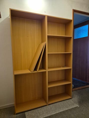 2 identieke boekenkasten