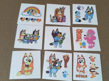 Bluey Tijdelijke Tattoos - Set van 9