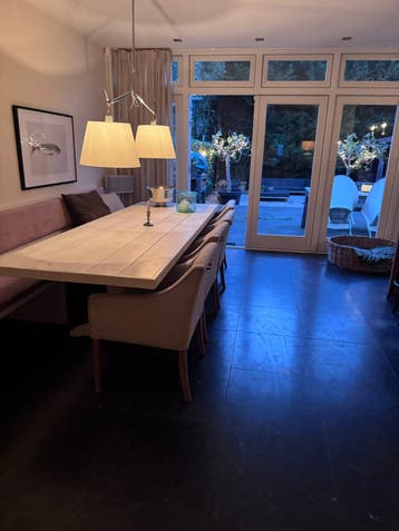 Grote witte houten eettafel – 280 cm – demontabel