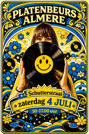 Platenbeurs Almere zaterdag 4 juli Centrum