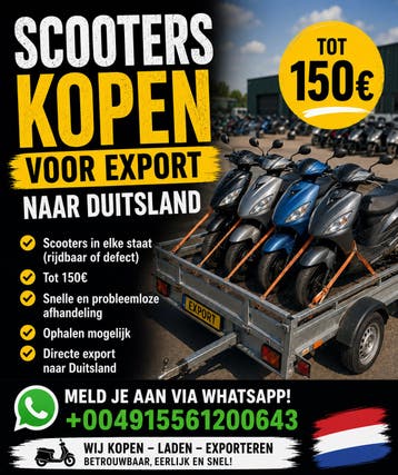 Scooters Gezocht voor Export naar Duitsland - Tot €150!