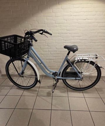 Cortina Roots Familie Fiets transport met Krat - Lichtblauw