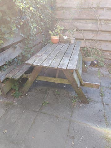 gratis picknick tafel 150x70 blad, 70 hoog