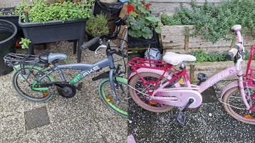 2 x 18 inch kinder fietsen per stuk 75 euro
