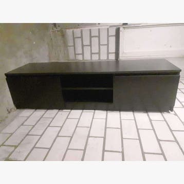 GRATIS: TV-meubel zwart H36 x B140 x D40 cm strak modern c0