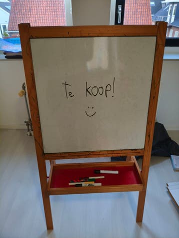 dubbelzijdig staande krijtbord en whiteboard (opklapbaar)