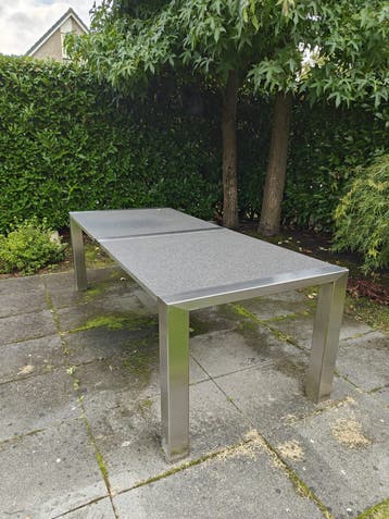 GRATIS Tuintafel RVS en Graniet 240 x 100