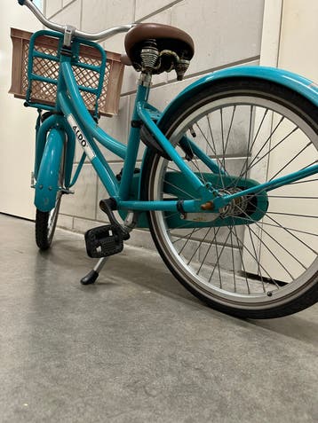 Aldo kinderfiets met mand - Turquoise