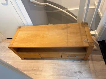 TV-meubel eiken 120cm - 3 laden