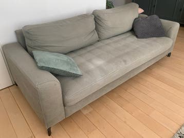 Comfortabele 3-zits bank met hocker