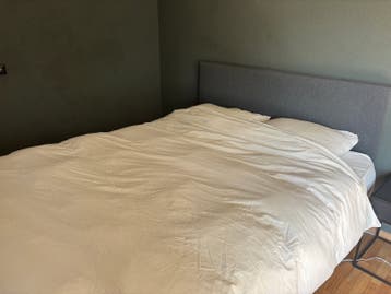 GRATIS Boxspring 160x210 met hoofdbord - Grijs
