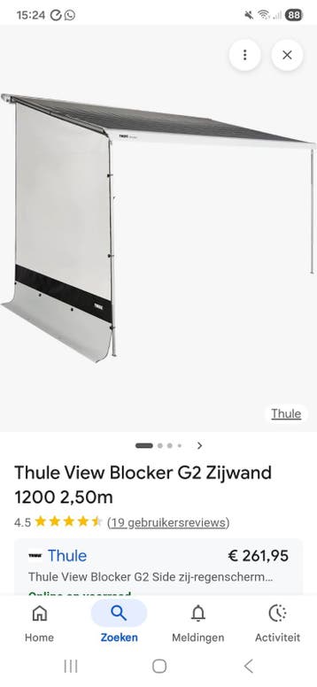Thule View Blocker G2 Zijwand 1200 2,50m