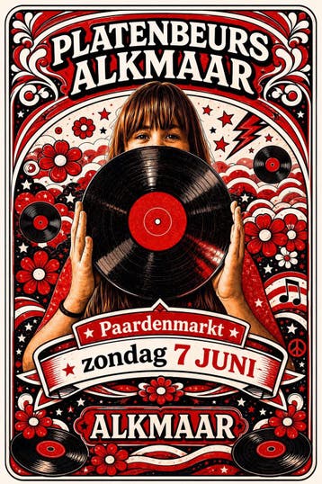 Platenbeurs Alkmaar zondag 7 juni Paardenmarkt