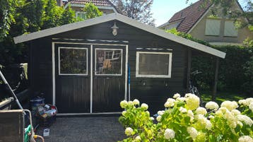 Tuinschuur 4x3 meter, gratis indien zelf gedemonteerd