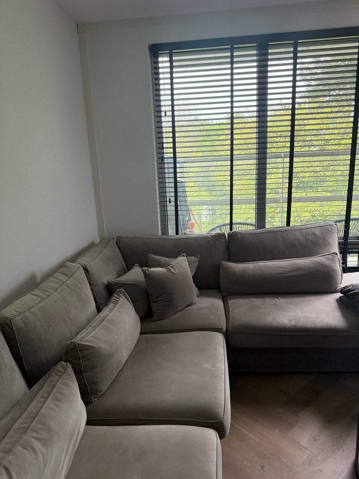 Comfortabele Hoekbank - Grijs Stof
