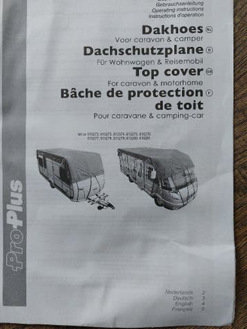 Dakhoes voor camper of caravan