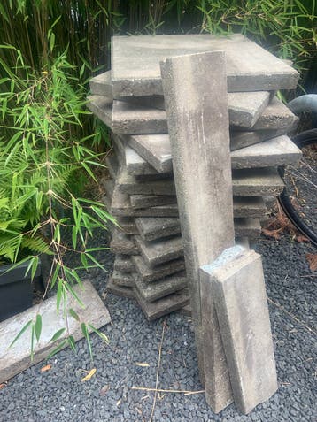 18 terrastegels 50x50 cm GRATIS afhalen