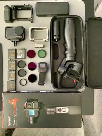 Dji action 5 pro met accessoires aangeboden.