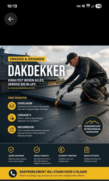Team dakdekkers bied zich aan