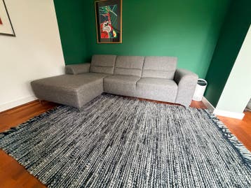 Grijze Hoekbank - 2 Delen, 260x160 cm. Afhaalprijs 100 euro