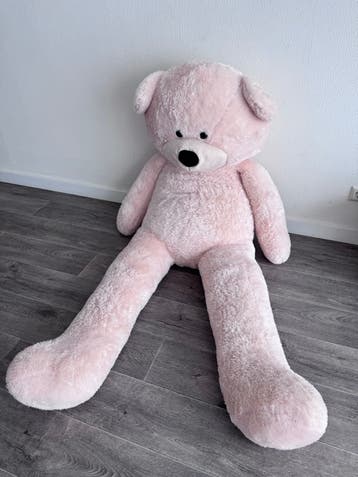 Grote Roze Teddybeer - 2 meter met kleine scheur