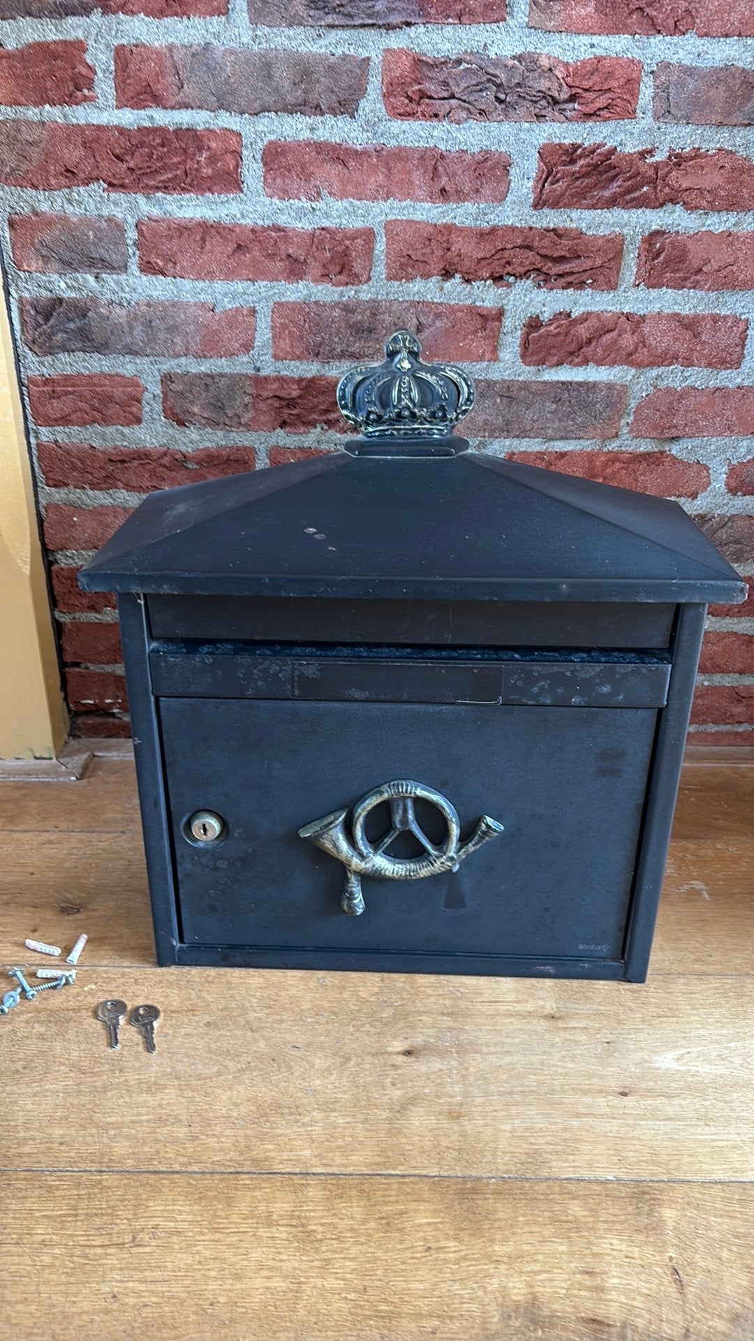 Metalen brievenbus 38 cm breed