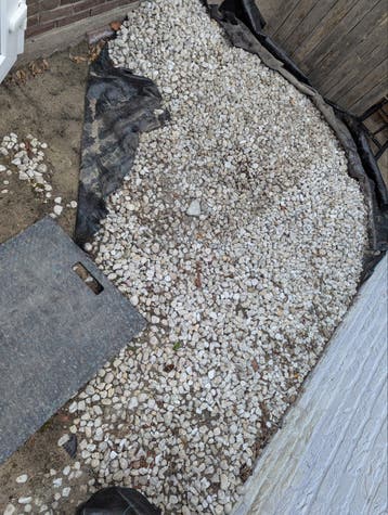 Witte siergrind voor tuin of oprit