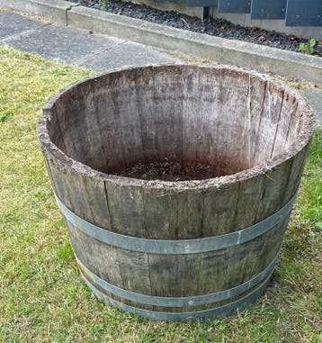 Houten tuinpot