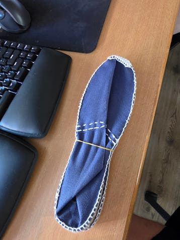 Nieuwe blauwe espadrilles, maat 42 gratis