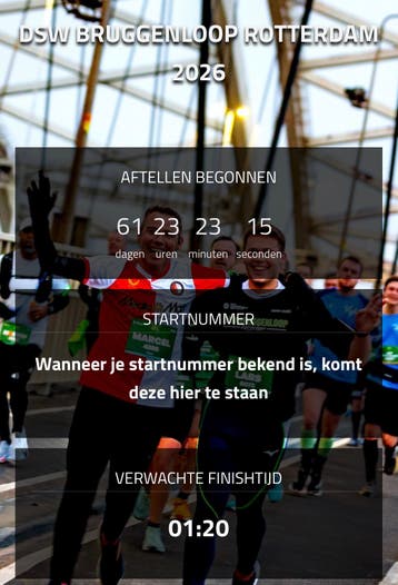 Startbewijs Bruggenloop Rotterdam 2026